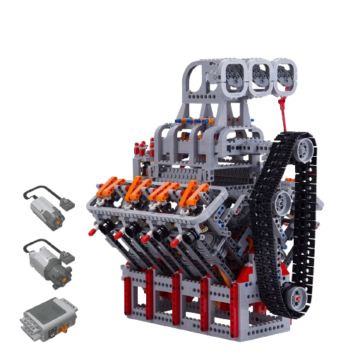 HOLDEN OHV 5.0L V8 Motor MOC Engine Model Building Blocks Toy Set - 2106PCS - Build Your Own V8 Engine