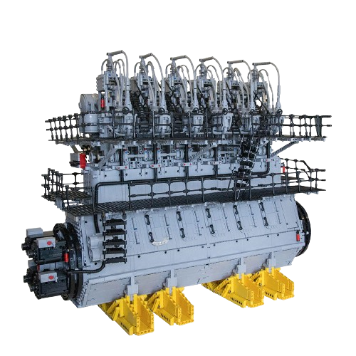 MOC-141278 1/17 Scale 2-Stroke Six Cylinder Turbocharged Low-Speed Marine Diesel Engine Building Blocks Set（Dynamic Version /10737PCS）