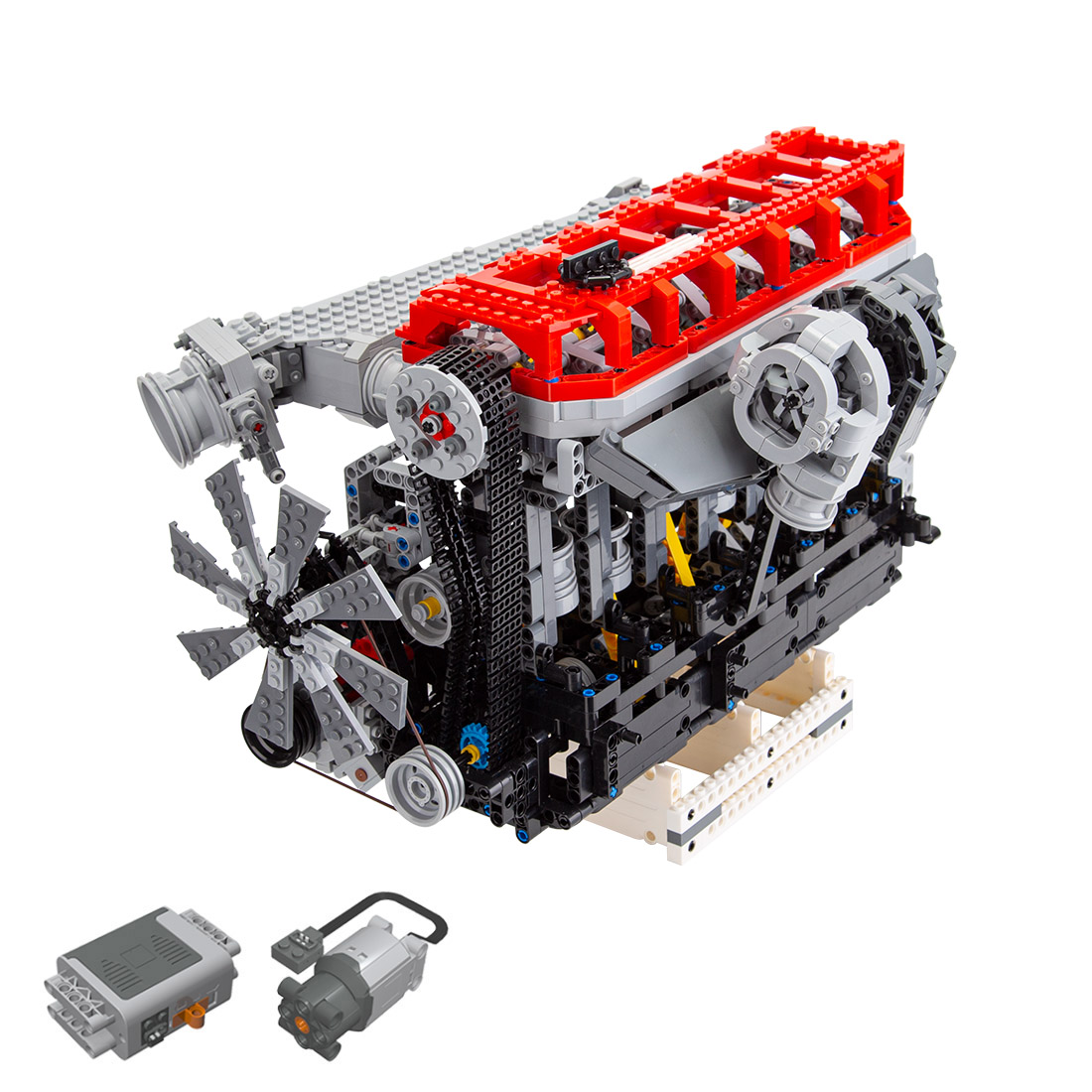 MOC RB-30 Six-Cylinder Four-Stroke Gasoline Engine Model Building Blocks Toy Set -1985PCS-Build Your Own L6 Engine