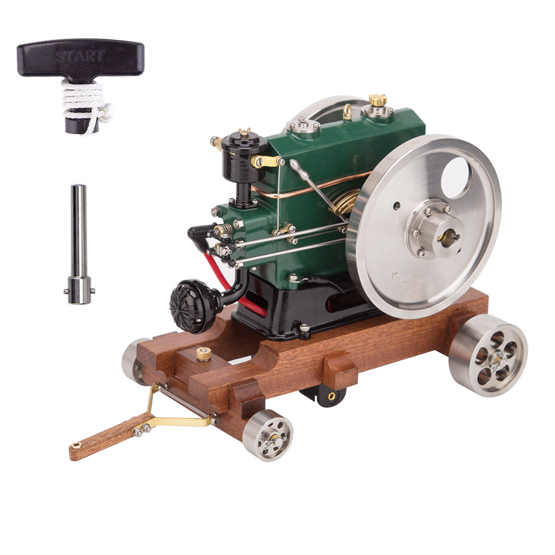 RETROL 1/8 Scale 3.6CC Mini Vintage Single Cylinder 4-Stroke Working Gasoline Engine Model - Metal Diesel Engine that Works