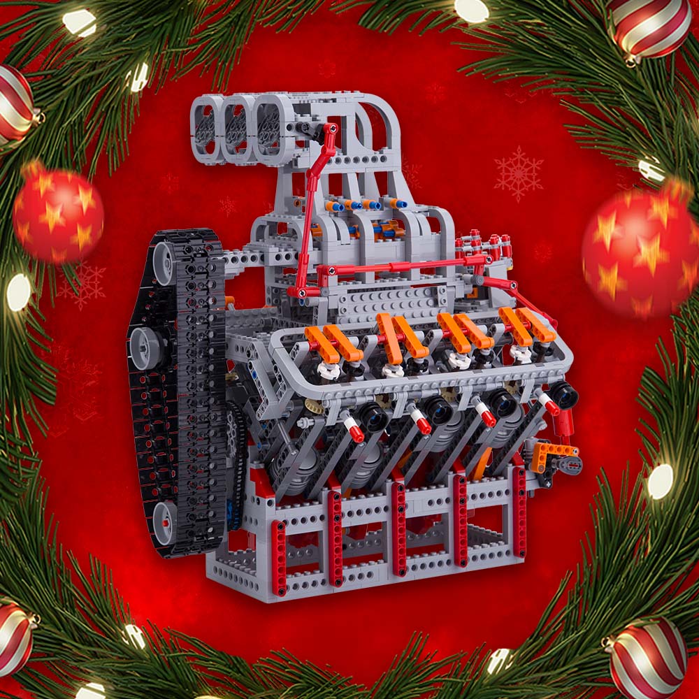 HOLDEN OHV 5.0L V8 Motor MOC Engine Model Building Blocks Toy Set - 2106PCS - Build Your Own V8 Engine